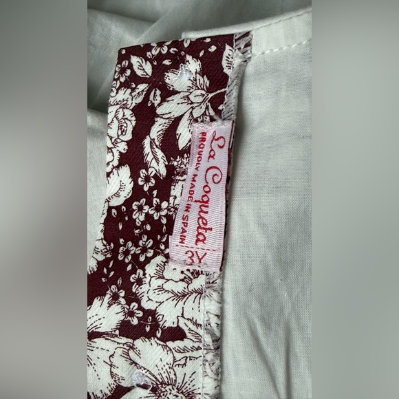 Elegant Floral Kids Dress with White Collar - Picture 3 of 5